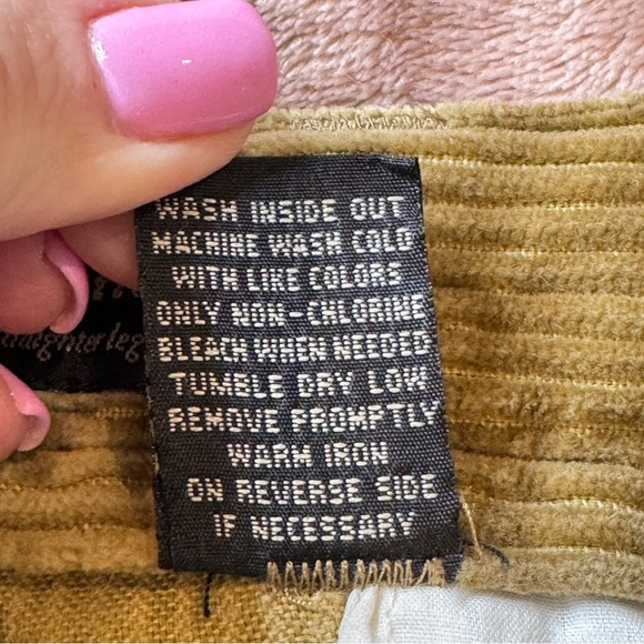 GAP Men's Tan/Brown Corduroy 34x30 Pants Pleated Cuffed Vintage Y2K 00s - Picture 7 of 10